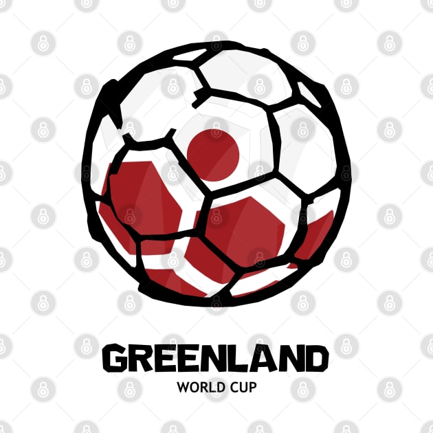 Greenland Football Country Flag by KewaleeTee