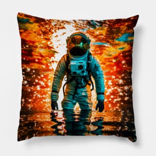 Astronaut's Voyage - Treading Stellar Seas Pillow