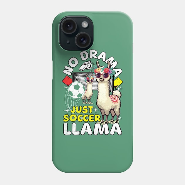 Soccer Girl Llama Phone Case by alcoshirts