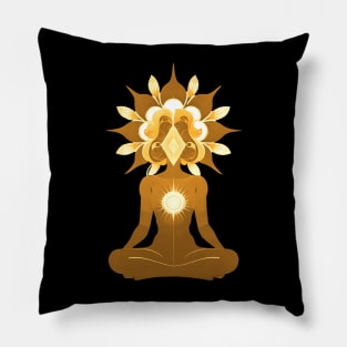 Aura Gold Meditation 04 Pillow