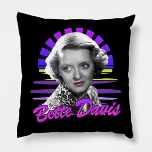 Bette davis / Sunset retro 80s Pillow