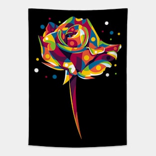 Colorful Rose Flower Tapestry