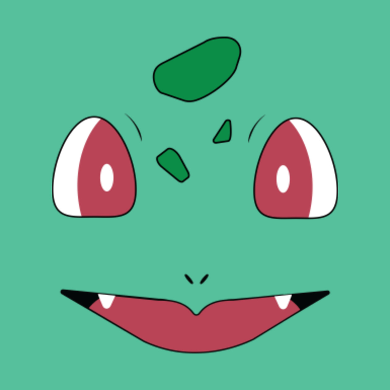 Bulbasaur Face - Bulbasaur - Phone Case | TeePublic Bulbasaur, pokemon bulbasaur transparent background png clipart.