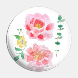 Peony flower Pin