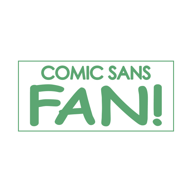 Comic Sans Fan w/ Stripe in Mint by Bat Boys Comedy