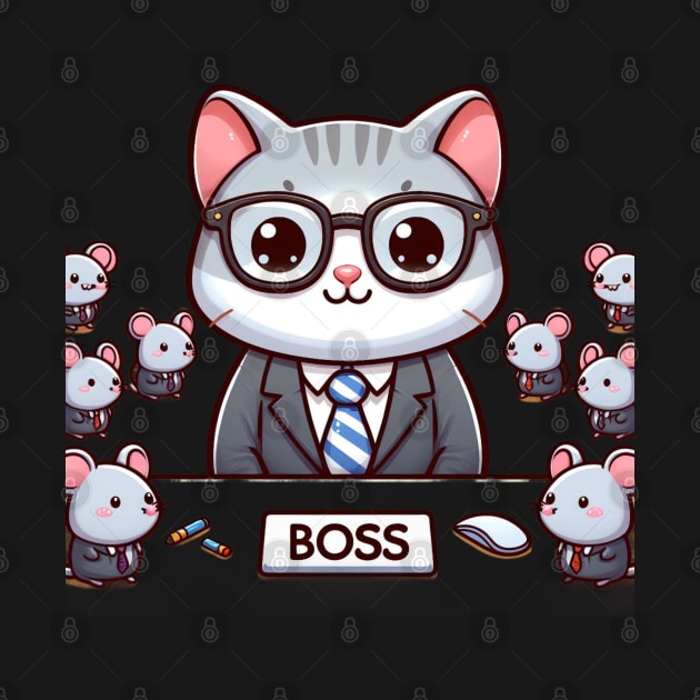 The Cute Cat Boss Guide: Exploring Feline Funnies by Divineshopy