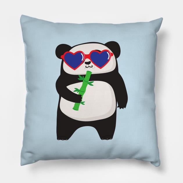 Cool Panda Pillow by artsyafstore