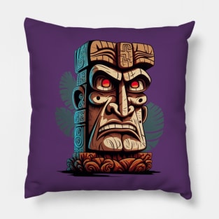 Polynesian Tiki Bar Caricature Pillow