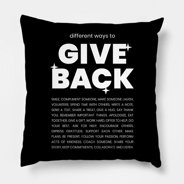 Different ways to give back Pillow by Noden