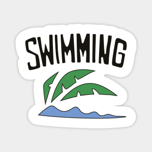 Golden Boy Swimming Magnet