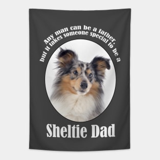 Blue Merle Sheltie Dad Tapestry