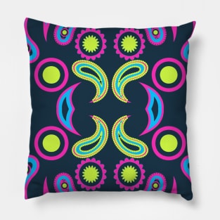 abstract seamless floral pattern exotic shapes Pillow