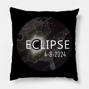 Eclipse April 8 2024 Total Full Moon Sun Pillow