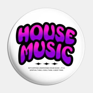 HOUSE MUSIC  - Bubble Outline Two Tone (black/pink/purple) Pin