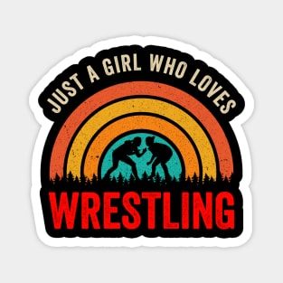 Just A Girl Who Loves Wrestling Magnet
