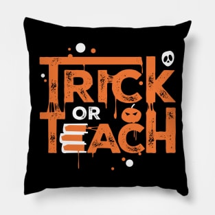 Teacher Halloween Gift Trick Or Teach Pillow