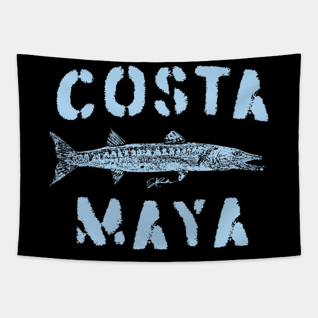 Costa Maya, Mexico, Great Barracuda Tapestry by jcombs