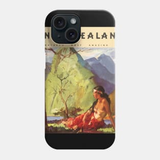 Vintage Travel Poster from New Zealand Phone Case