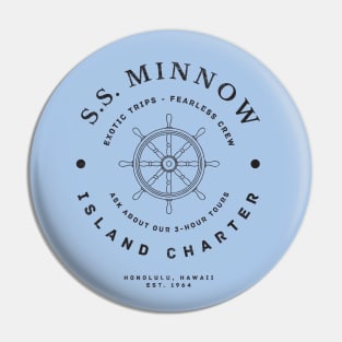 S.S. Minnow Island Charter - modern vintage logo Pin