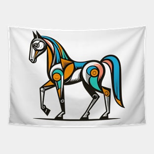 Horse illustration. Illustration of a horse in cubism style Tapestry