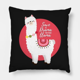 Funny Llama Drama Pillow