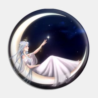 Girl on the Moon Pin