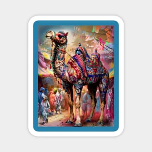 Beautiful colourful rajasthani camel Magnet