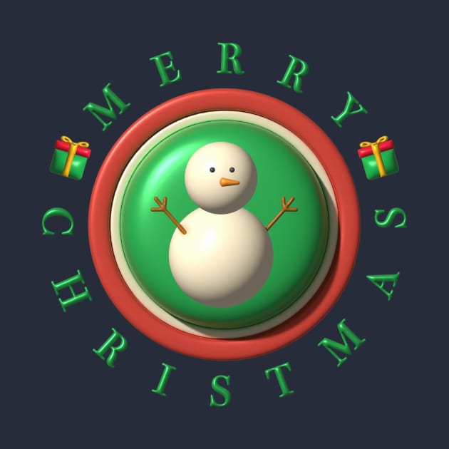 Merry Christmas Snowman Design by DreStudico