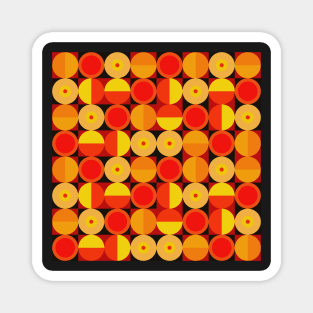 retro mid century seventies pattern Magnet