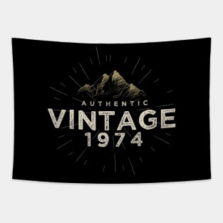 Authentic Vintage 1974 Birthday Design Tapestry