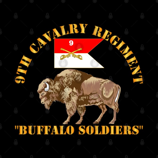 9th Cavalry Regiment - Buffalor Soldiers w 9th Cav Guidon by twix123844