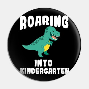 Roaring Into Kindergarten Dinosaur T-Rex Boy Gift Pin