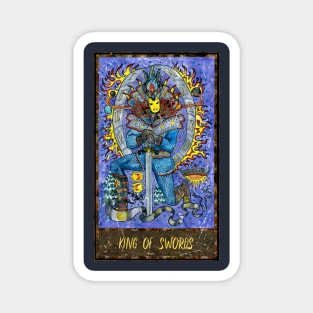 King Of Swords. Magic Gate Tarot Card Design. Magnet