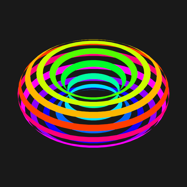 Rainbow Dognut sliced horizontally by TRIME