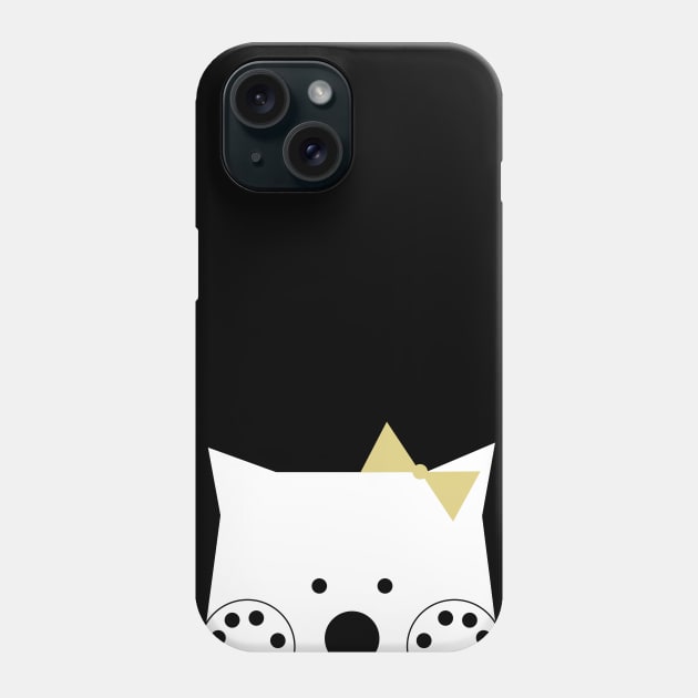 Peek-a-Boo Bear with Gold Bow Phone Case by ABKS