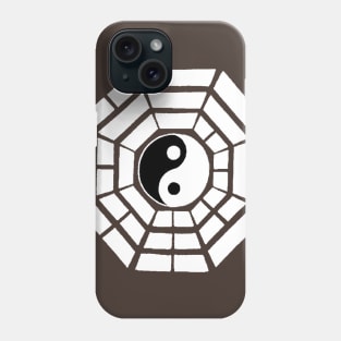 Pakua - Yin Yang and Eight Trigrams (White) Phone Case