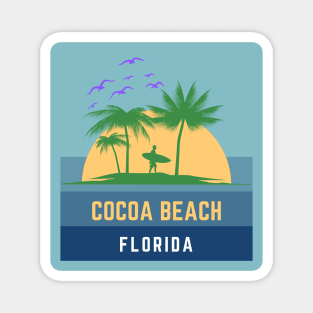 Cocoa Beach Florida Sunset Souvenir Magnet