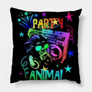 Monkey Boombox Party Animal Pillow