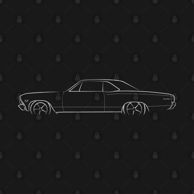 1966 Chevy Chevelle - profile stencil, white by mal_photography