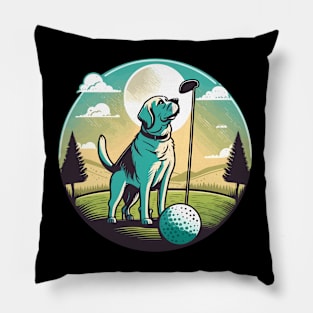 Golfer dog Pillow