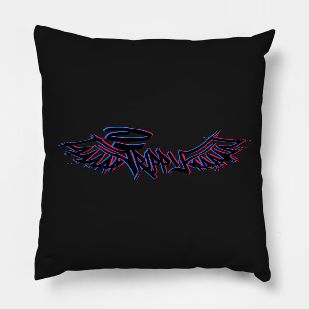 Trippy Wings Sticker Pillow by PauLeeArt