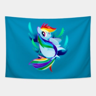 Seapony Rainbow Dash Tapestry