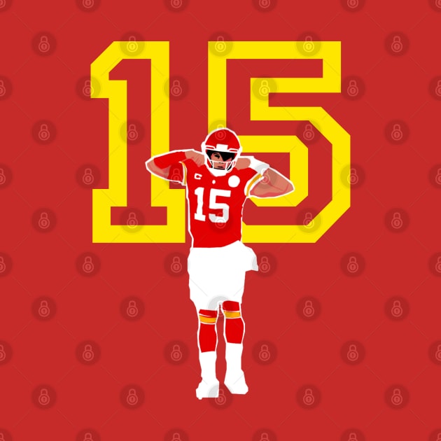 Patrick mahomes 15 flexing - kc chiefs by Qrstore