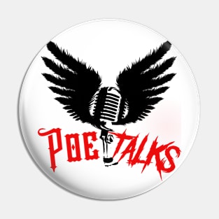 Poe Talks  Raven Wings Logo Pin