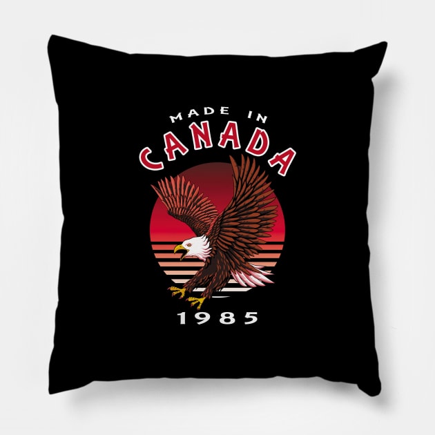 Flying Eagle - Made In Canada 1985 Pillow by TMBTM