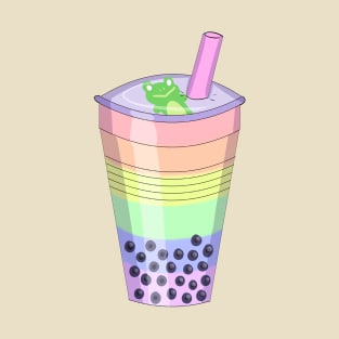 Pastel Rainbow Bubble Tea T-Shirt