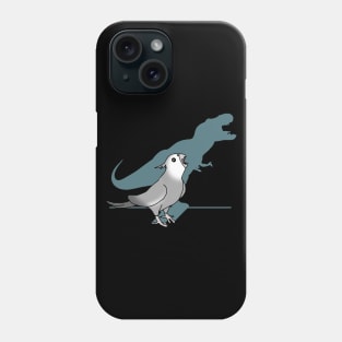 T-rex shadow - white faced grey cockatiel Phone Case