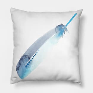 Blue feather Pillow