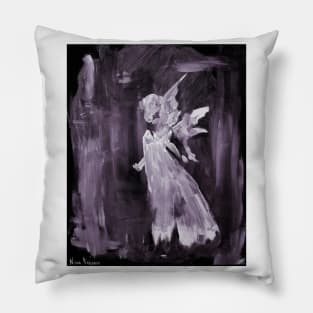 Grey Angel Pillow