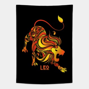 Vibrant Zodiac Leo Tapestry